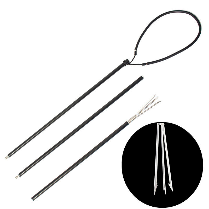 PROMO HARI INI  3-Piece Aluminium Fishing 3 Forks Spear Fishing Pole Fishing Spear Harpoon Fork Divi