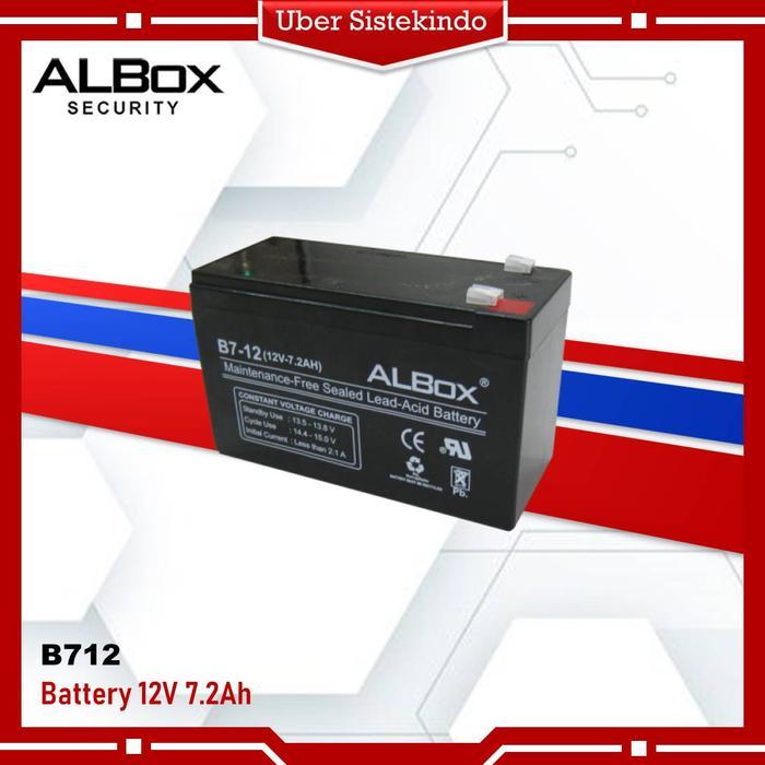 TERLARIS Battery 12V 7.2 Ah Albox B712 Baterain Aki Kering - Rechargeable SALE