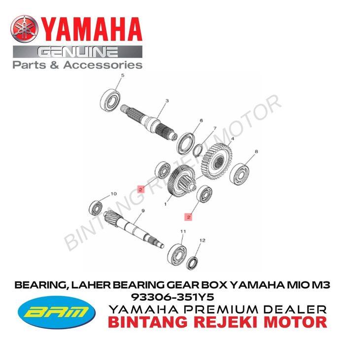 BEARING, LAHER BEARING GEAR BOX YAMAHA MIO M3 93306-351Y5