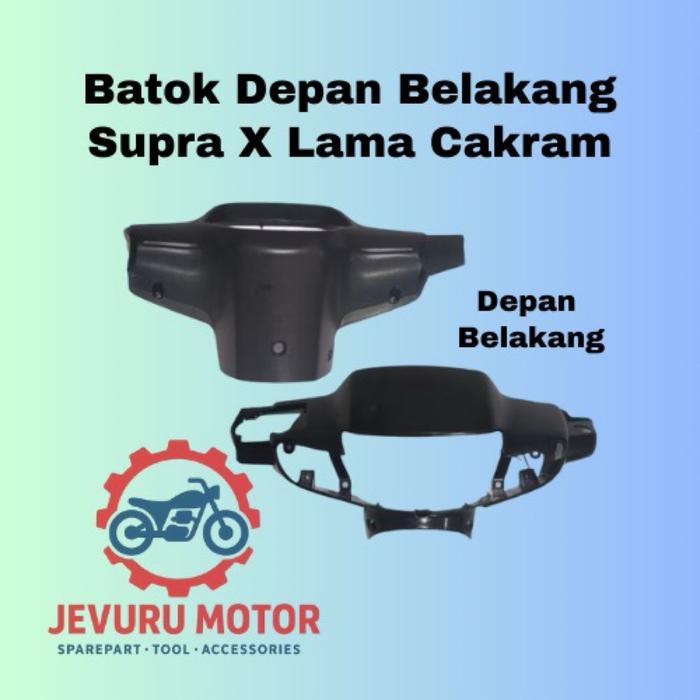 BATOK DEPAN & BELAKANG SUPRA X LAMA CAKRAM COVER KEPALA MOTOR SUPRA X LAMA WARNA HITAM