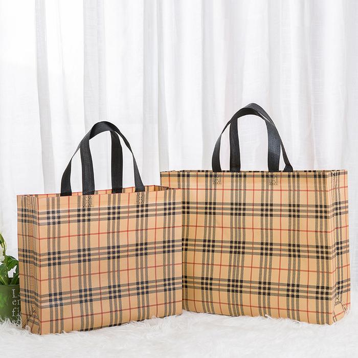 PAPER BAG KAIN TAS BELANJA TAS HAMPERS GOODIE BAG MOTIF CANTIK GARIS