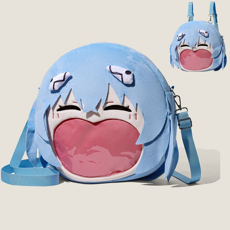 Neon Genesis Evangelion Ayanami Rei Pain Pack Anime Cute Plush Student Cos Backpack Transparent