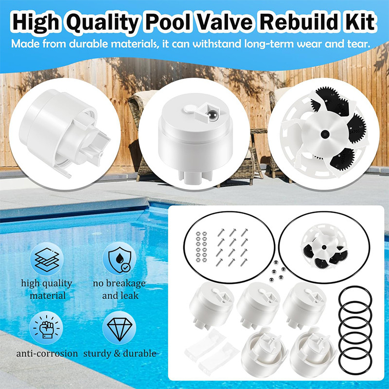 Pool Valve Rebuild Kit Replacement for Zodiac 5-9-2001 5-Port Rebuild Kit, Compatible with Jandy