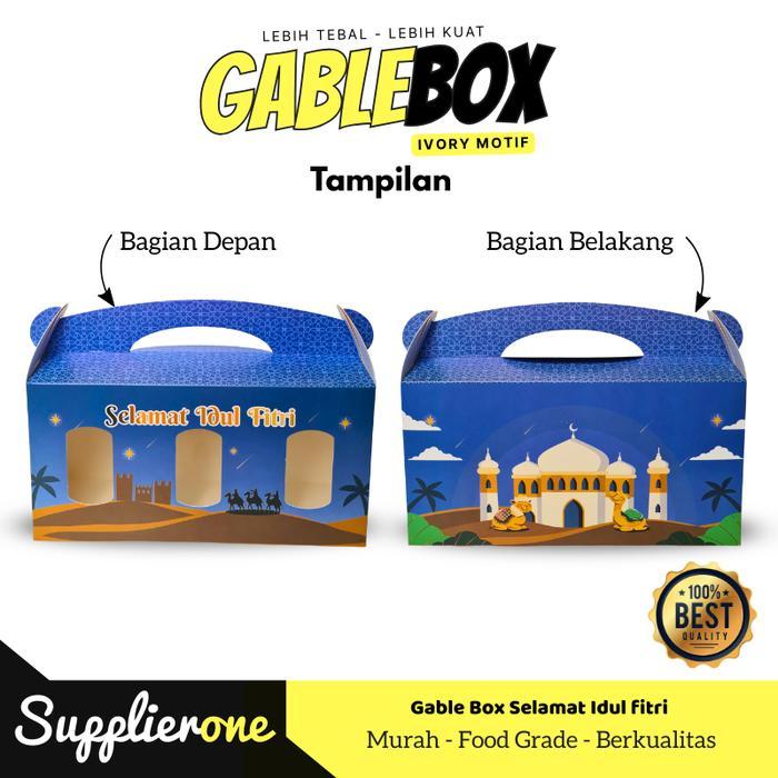 Gable box idul fitri isi 25 /gable box toples 500gr/ dus hampers lebaran idul fitri/ gable box