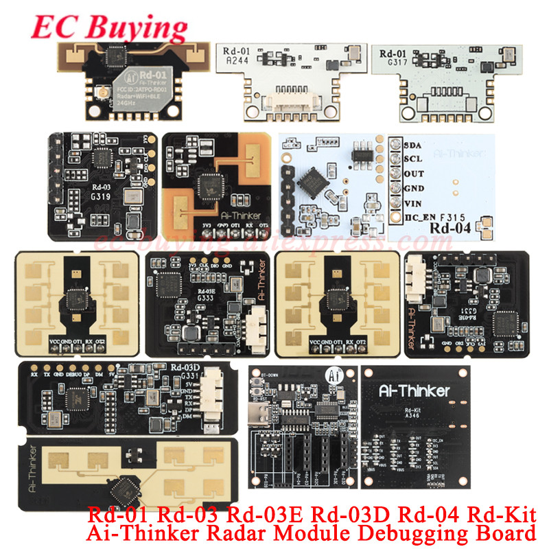 1-5Pcs Rd-03 Rd-03D Rd-03E Rd-04 01 Kit 24G 10G Radar Sensor Human Body Movement Precision Rang