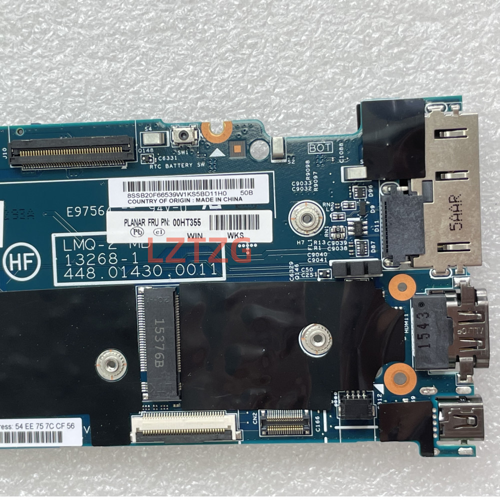13268-1 For Lenovo ThinkPad X1 carbon 3rd Gen X1C 2015 Laptop Motherboard With I5 I7-5th Gen CPU 8G