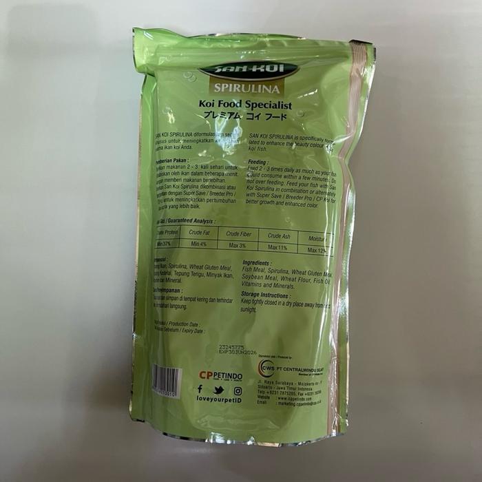 TEREMURAHTERLARIS READY SILAHKAN DIORDER CP SANKOI SPIRULINA 1 KG PAKAN WARNA UNTUK IKAN KOI