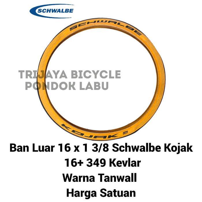 Tire Schwalbe Kojak 32-349 16 X 1 1/4 Performance Schwalbe Kojak Skinwall Tanwall Tan Wall Kevlar