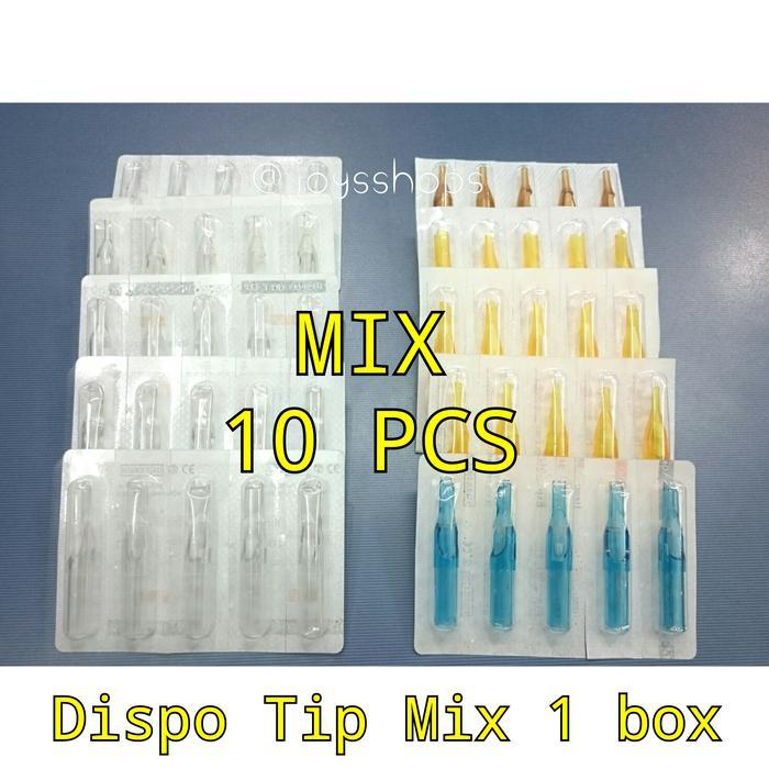 BEST SELLER DISPOSABLE TIP TATTOO MESIN KOIL MIX CAMPUR 1 BOX (10 PCS)