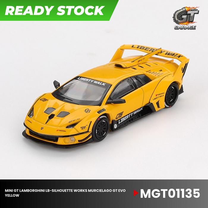 Mini GT Lamborghini LB-Silhouette WORKS MURCIELAGO GT Evo Yellow