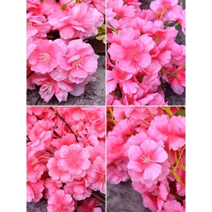 Bunga Simulasi Sakura Buatan Plastik 65cm - Merah, Putih, Pink, Kuning, Ungu bunga sakura bunga