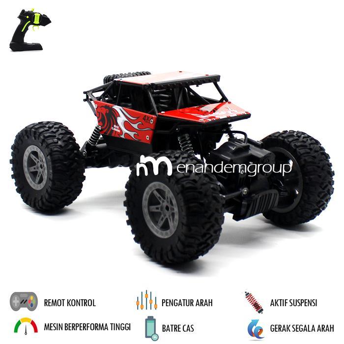 Mainan Mobil Remot Kontrol Rc Offroad Climbing Rock Crawler 1:16 Besar