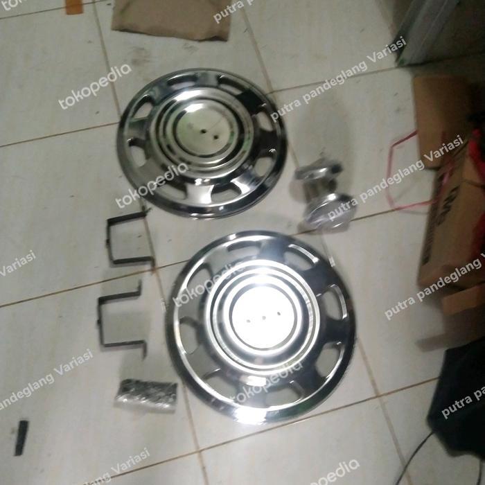 Dop roda mobil universal truk ring 16 belakang model mercy 2 pcs bahan stenlis