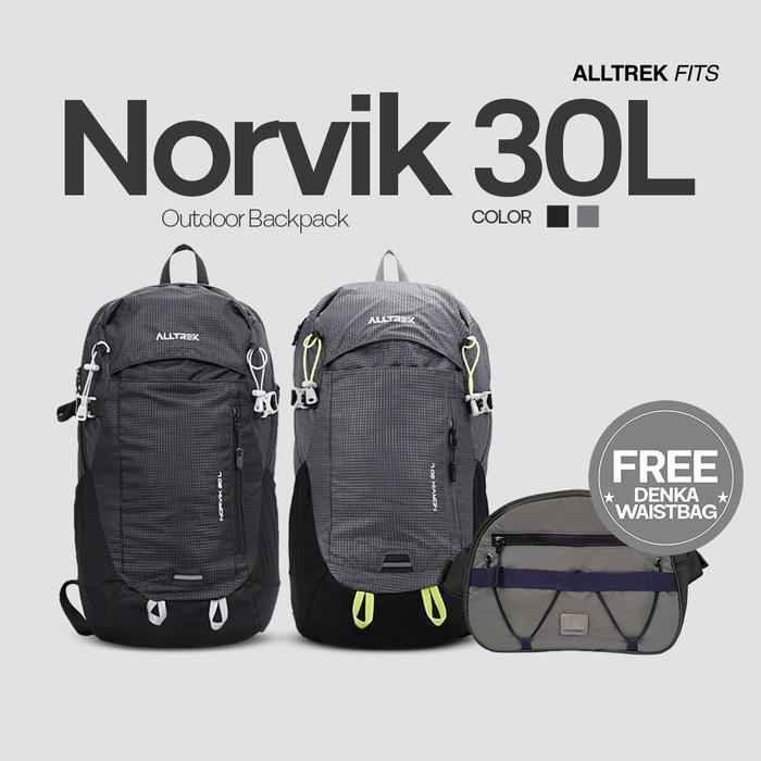 ALLTREK TAS RANSEL PRIA DAYPACK 30L NORVIK OUTDOOR BACKPACK