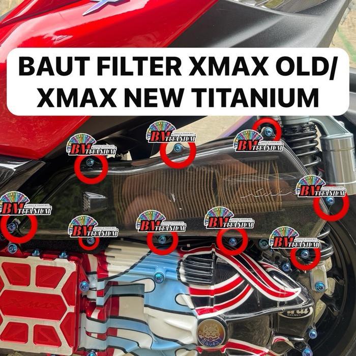 (Titanium)Baut Filter Titanium Xmax Old Xmax New