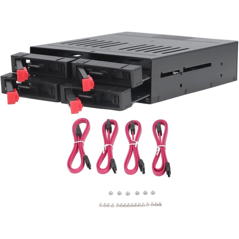 Sata HDD & SSD Hot Swap Cage, 4 Bay 6 Bay Hard Drive Dock for 5.25?Enclosure, 6 Bay Hard Drive