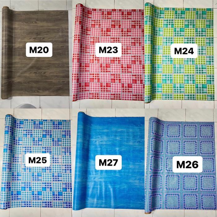 "New" KARPET PLASTIK VINYL LANTAI METERAN WATERPROOF PERLAK MEJA