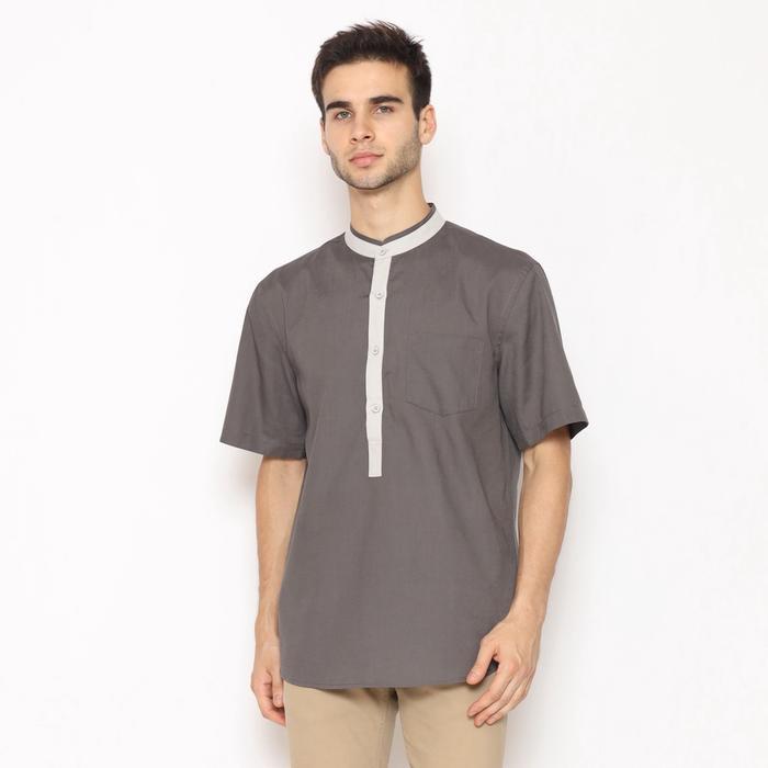 Amk Baju Koko Lengan Pendek Kk Khalid S/S Abu