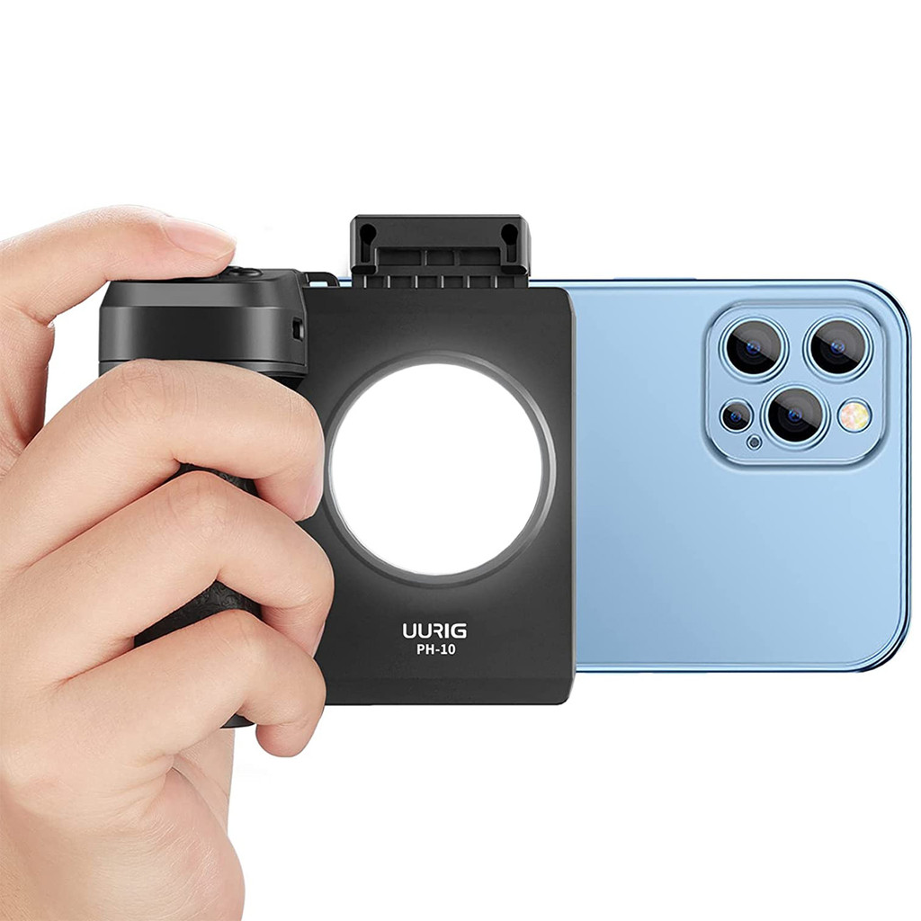 UURIG PH-10 Phone CapGrip Handheld Selfie Booster for iPhone 14 13 12    Hand Grip Bluetooth Shutter