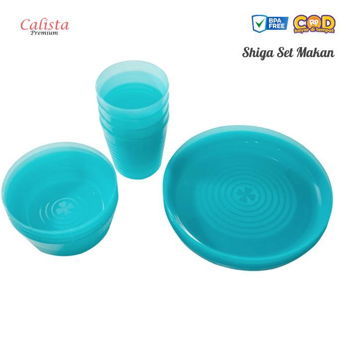 TERBATAS [CALISTA] Shiga Set 12 pcs Mangkok Piring Gelas Set
