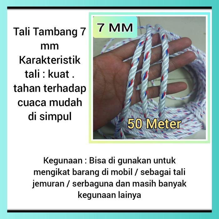 TAMBANG 7MM 25 METER / TALI TAMBANG PLASTIK / TALI TANBANG KILOAN