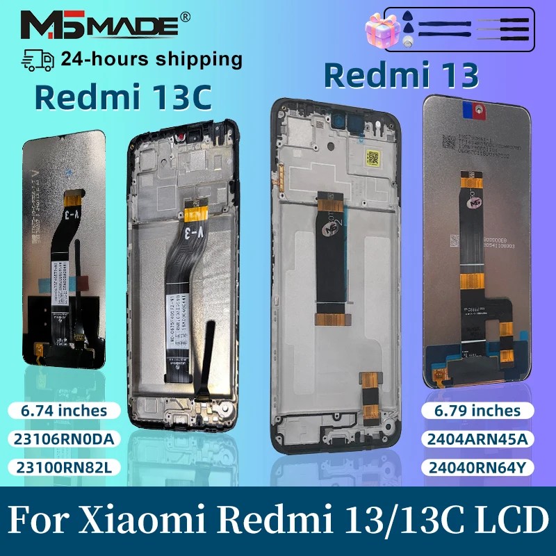 IPS For Xiaomi Redmi 13 Display 2404ARN45A LCD Touch Screen Digitizer For Xiaomi Redmi 13C