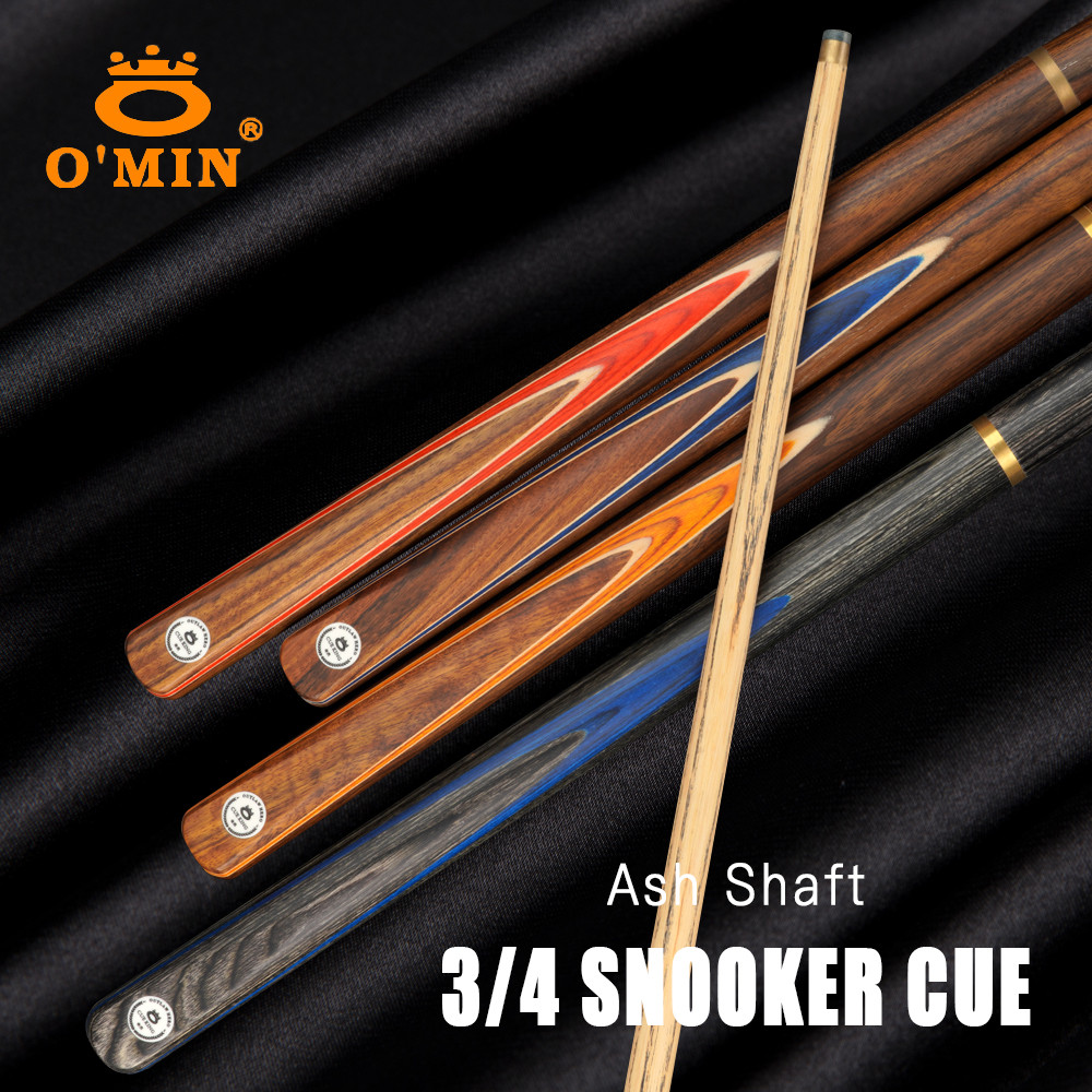 O'MIN Snooker Cue 3/4 Jointed Cue 57 inch 10-10.2mm Ash Cue OMIN Members Snooker Stick Billiard Cue