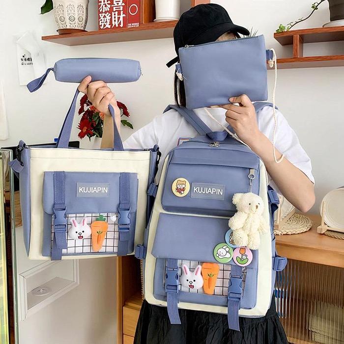 Sedia tas sekolah anak 4in 1 tas ransel anak import tas sekolah korea style tas anak