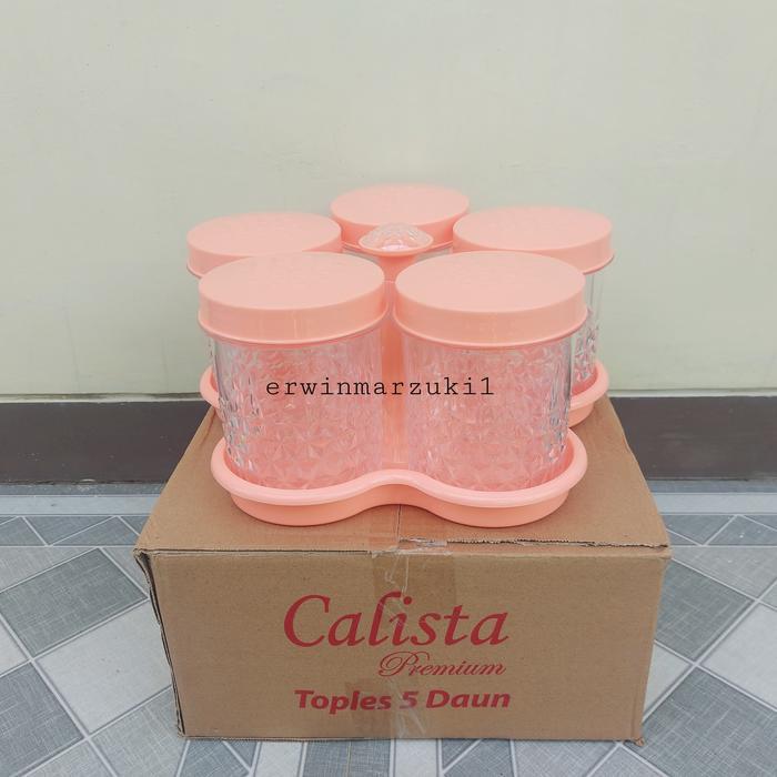 TOPLES 5 DAUN CALISTA Toples Kue Lebaran / Toples set 5 Daun Calista