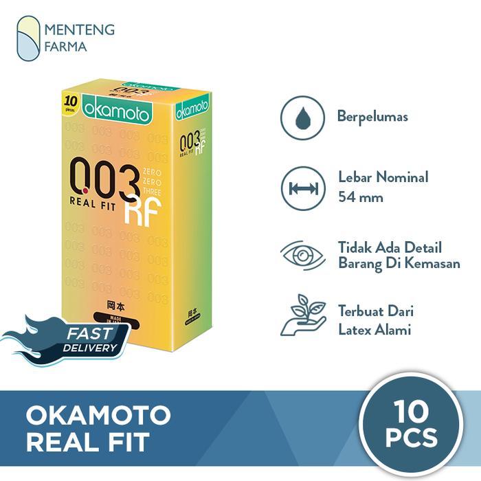Xoticxquisite Kondom Okamoto 003 Real Fit 10 Pcs