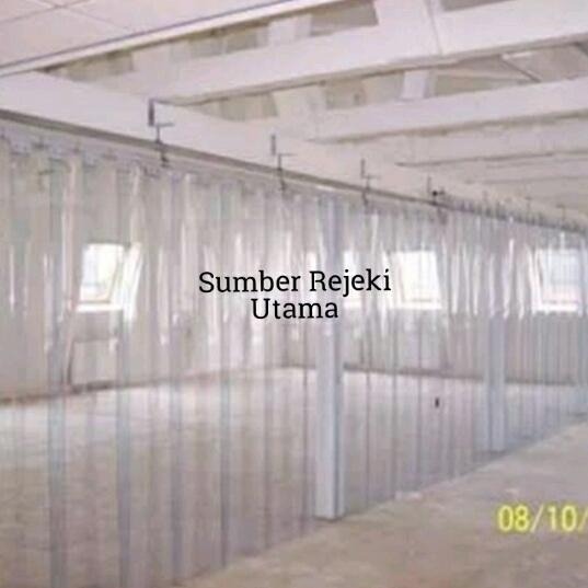 Tirai PVC Bening Clear 100cm x 220cm / Costum Pintu Tirai PVC Curtain