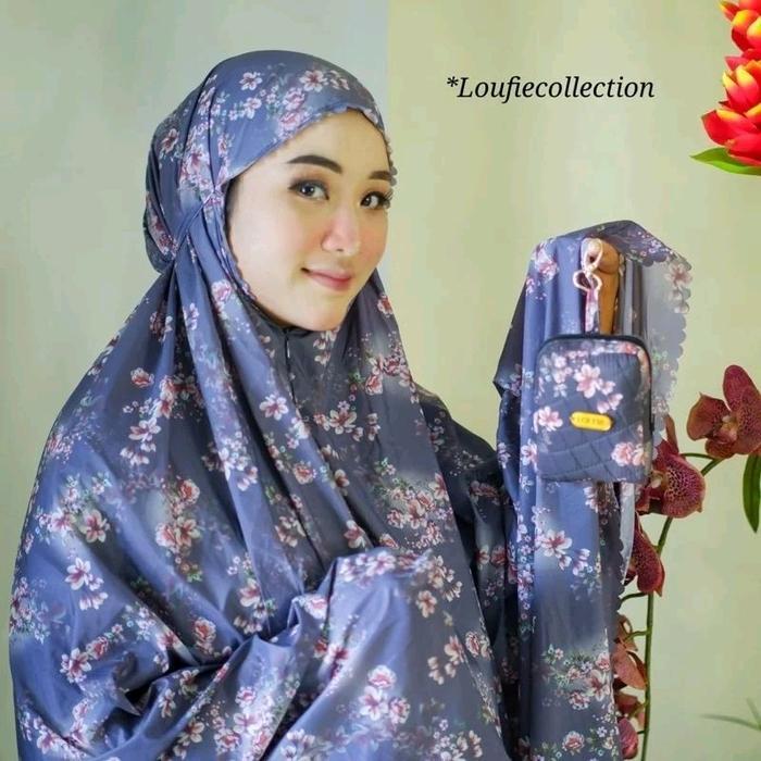 Mukena Travel Terbaru Parasut Korea 2In1 Mukena Parasut Korea Kotak Motif Mukena Mini Lembut