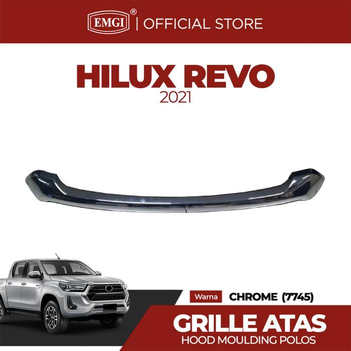 Emgi - Grille Hood Moulding Hilux Revo 2021 Chrome