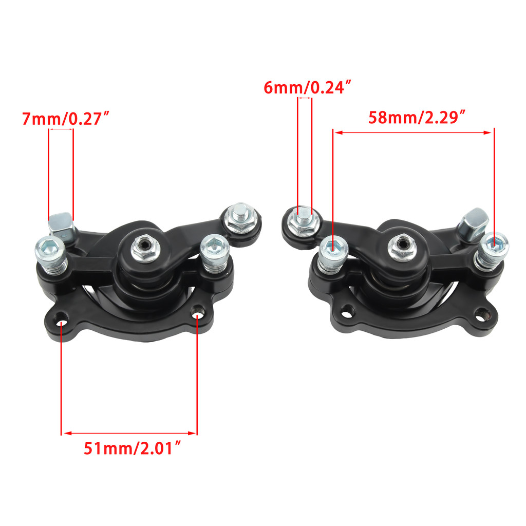 Motorcycle Front/Rear Disc Brake Caliper for 2 Stroke 33cc 43cc 49cc Electric Scooter ATV Children's