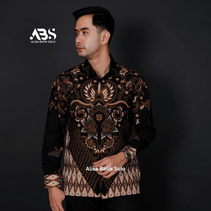 ALISA BATIK SOLO Motif Wajik Kemeja Batik Katun Prima Solo Sragenan Lengan Panjang Modern Premium