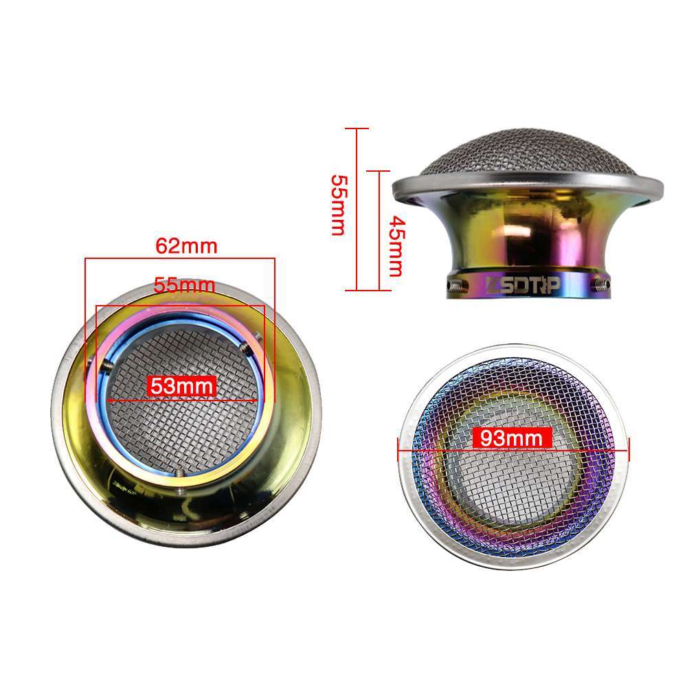 ZSDTRP 55MM Motorcycle Carburetor Air Filter Cup Wind Cup Horn Cup For PWK32 PWK34 Keihin OKO KOSO