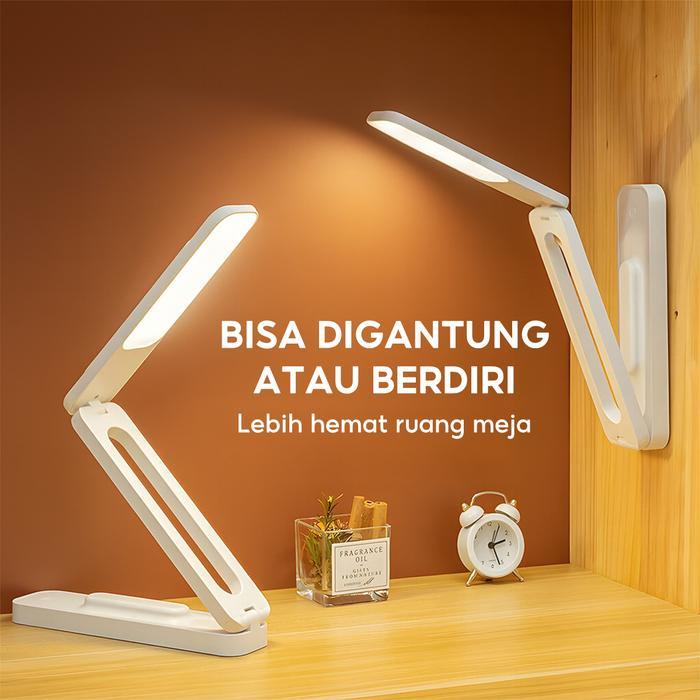 Skytime Desktop Lamp Lampu Meja Belajar Aesthetic Wireless Portable Rechargeable LED Light 3 Mode