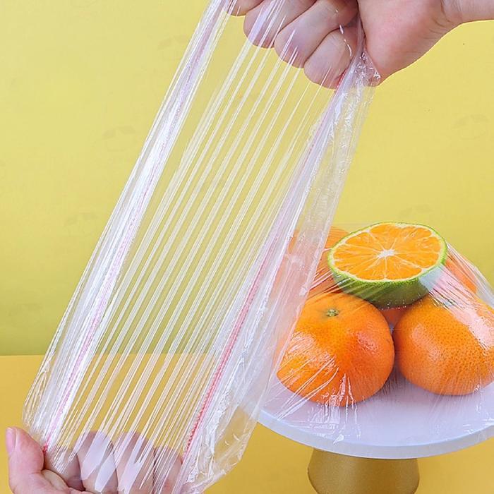 500Pcs Pe Cling Film Disposable Plastic Wrap Penutup Praktis/Plastik Penutup Makanan/500 Pcs Plastik