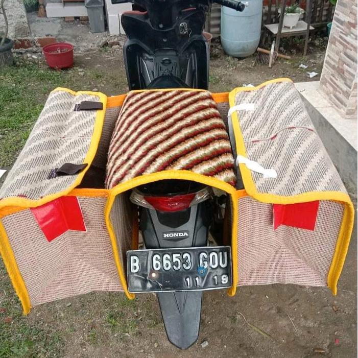 keranjang motor/tas motor/tas obrok/tas belanja motor bahan goni tebal