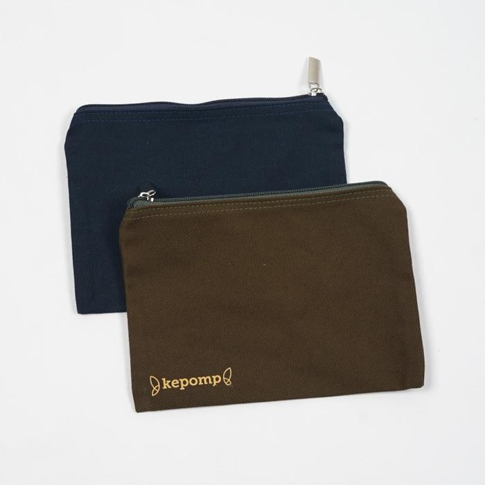 Dompet Minimalis Kepomp Pouch Zipper Canvas Polos Kecil ( Dompet Resleting Kanvas )