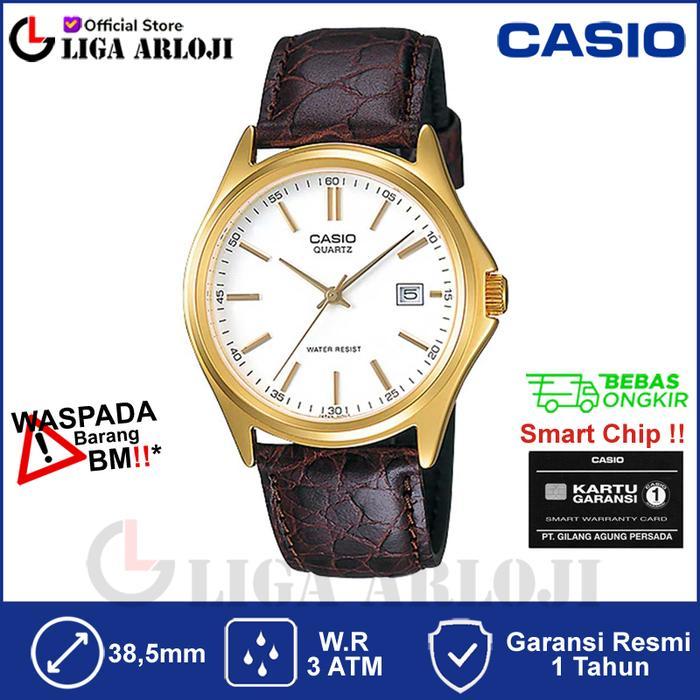 TERMURAH MTP-1183Q-7ADF Jam Tangan Pria Analog Coklat Gold MTP-1183Q-7A READY STOCK
