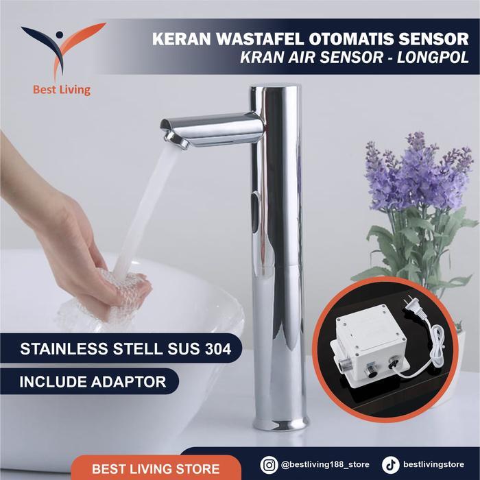 KRAN WASTAFEL SENSOR OTOMATIS SUS 304 HIGH QUALITY