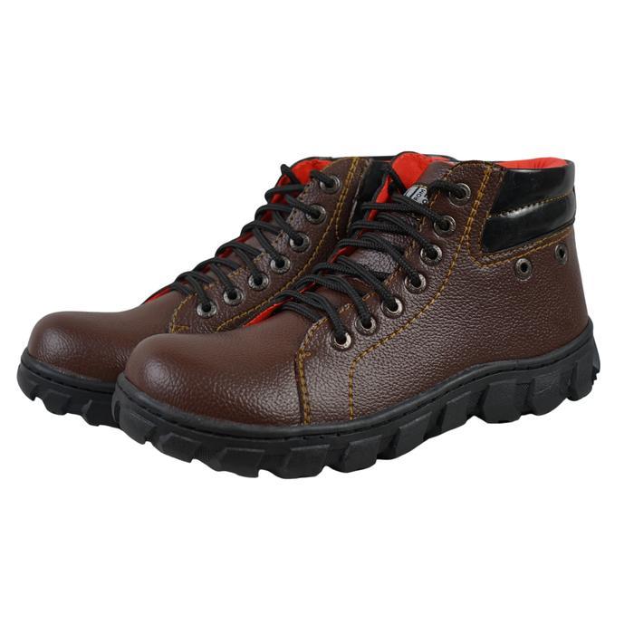 Eiger - Luz Coklat Full Hitam Boots - Sepatu Boot Pria Original Bertali Kokoh Dan Awet, Ukuran