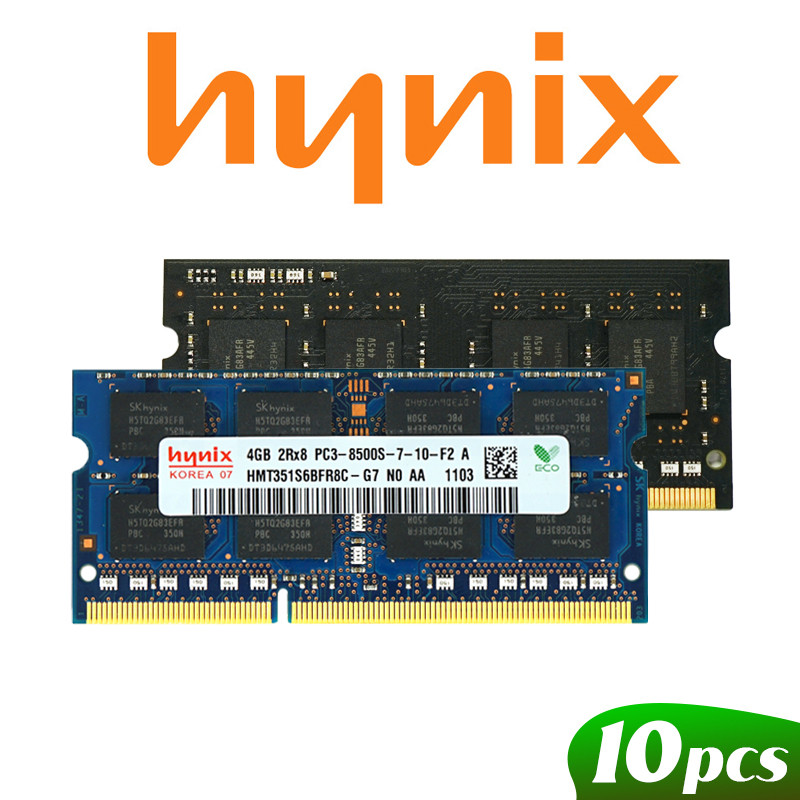 Hynix 10pcs Laptop RAM 4GB 8GB DDR3 DDR3L PC3 PC3L 8500S 10600S 12800S 1066MHz 1333MHz 1600MHz