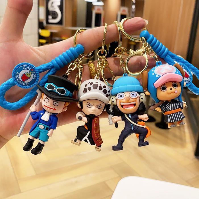 Gantungan Tas Kunci Anime One piece Luffy, Usop, Zorro, Ace, Chopper