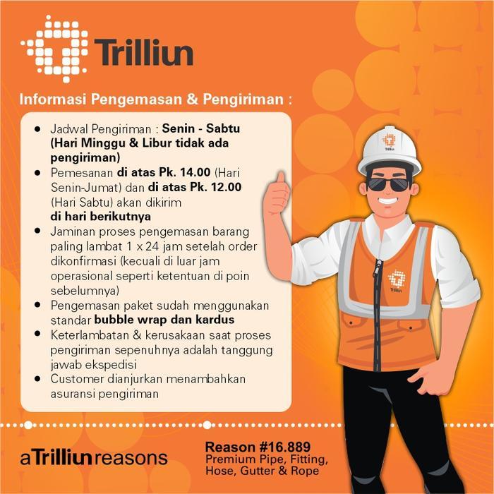 Selang Air Pvc Trilliun Hiprex 5/8" Inch - 5 Meter