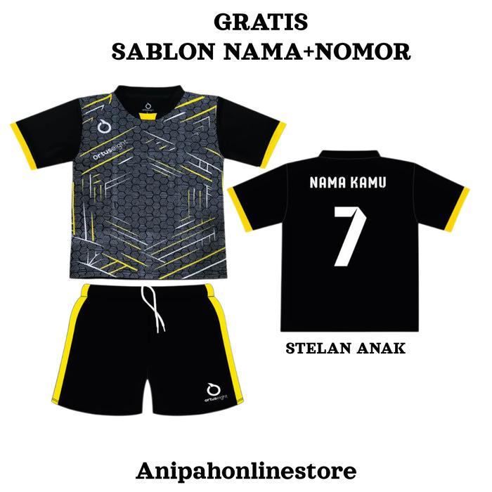 Specs - Jersey Futsal Anak/ Baju Bola Anak Anak Custom Nama Nomor Punggung Olahraga Sport Celana