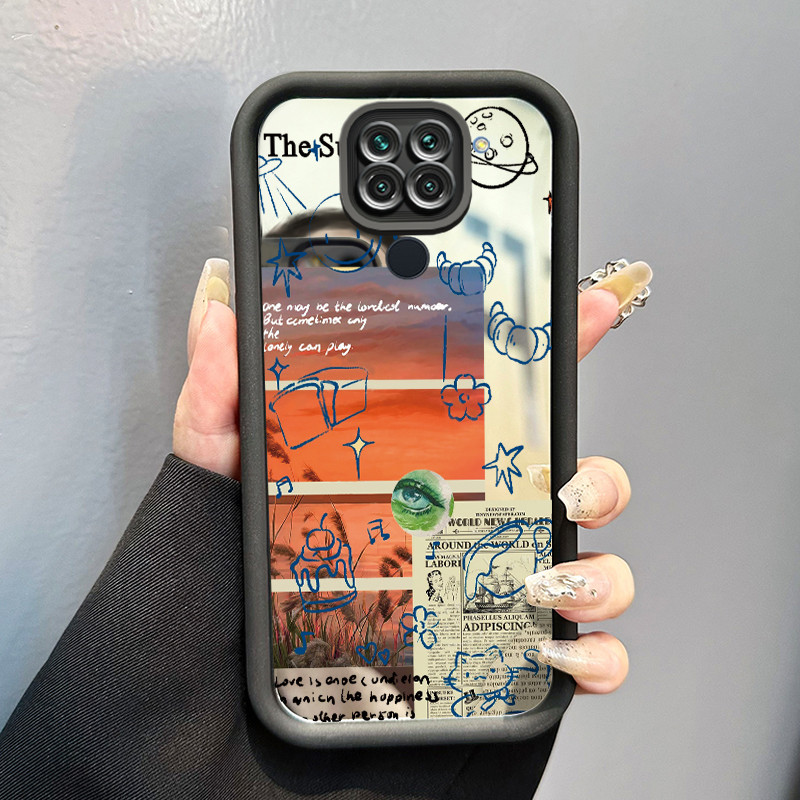 Casing Hp Xiaomi Redmi Note 9 Note 9s Note 9 Pro POCO M2 Pro Case Casing Foto matahari terbenam Pola