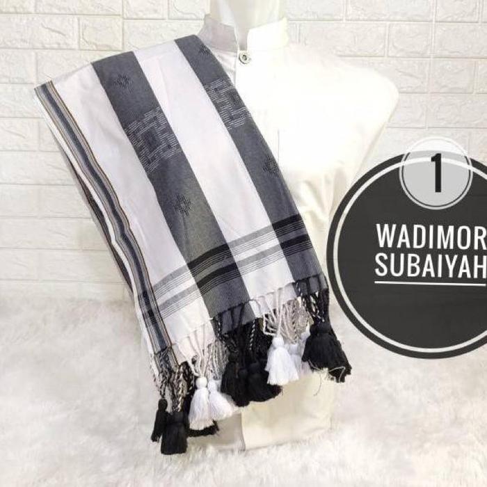 Sorban Wadimor Hitam Putih Bahan Katun Original Terlaris