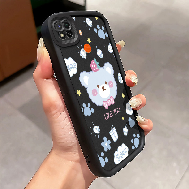 Casing Hp Xiaomi Redmi 9C Redmi 9C NFC Redmi 10A POCO C31 Case Beruang berbulu Kasing silikon Cesing